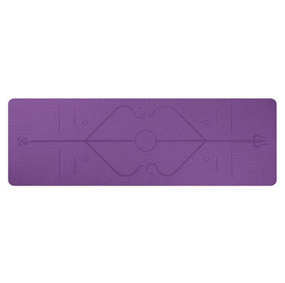 Thick TPE Yoga Mat with Position Line